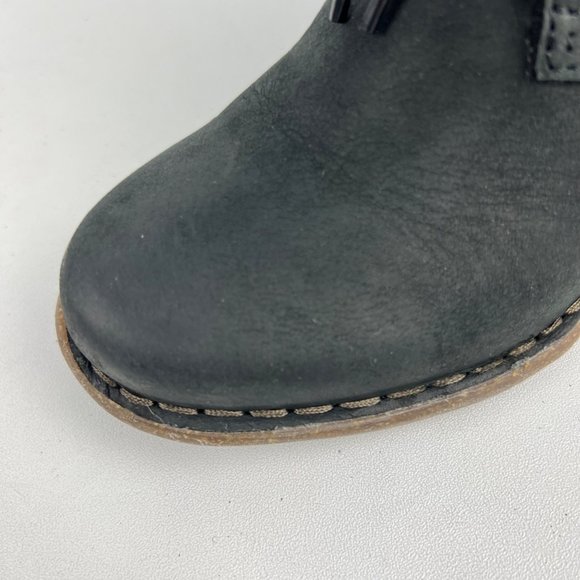 Clarks Womens Carleta Lyon Black Oily Leather Ankle Bootie Chunky Heel size 5.5 - Picture 9 of 16